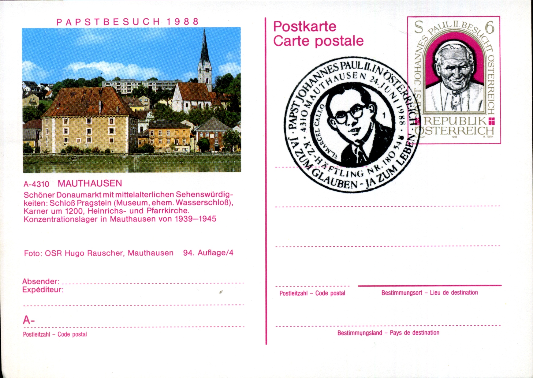 1988: Papal Visit in MAUTHAUSEN