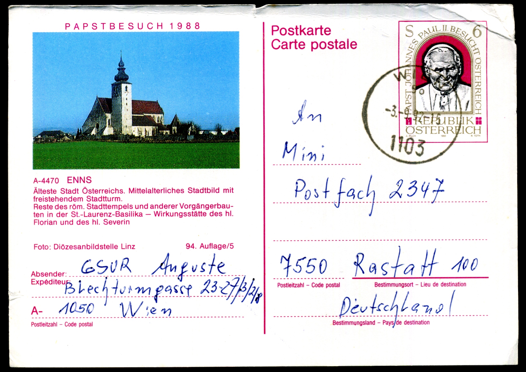 1988: Papal Visit in ENNS