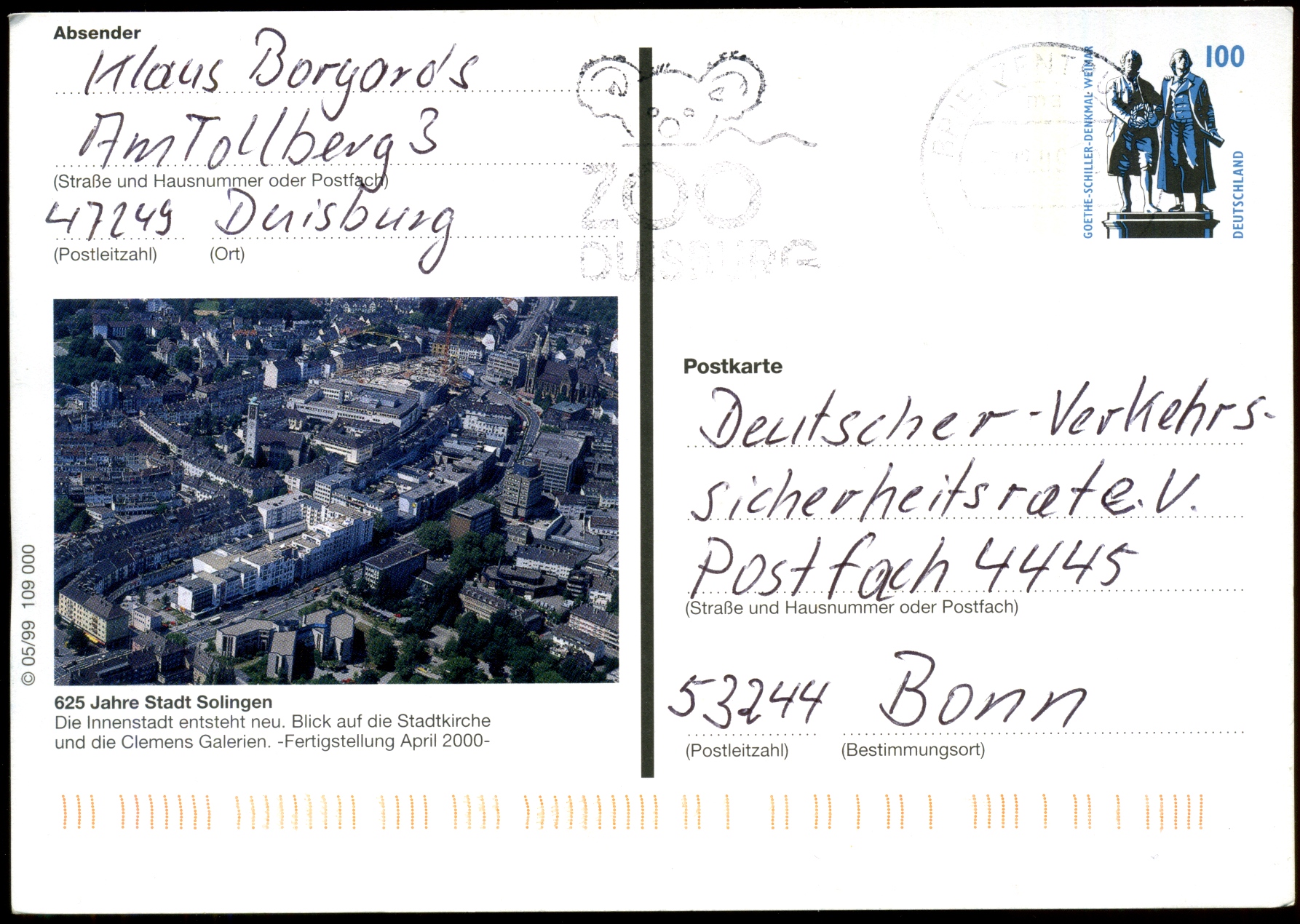 1999: 625 Jahre Stadt Solingen