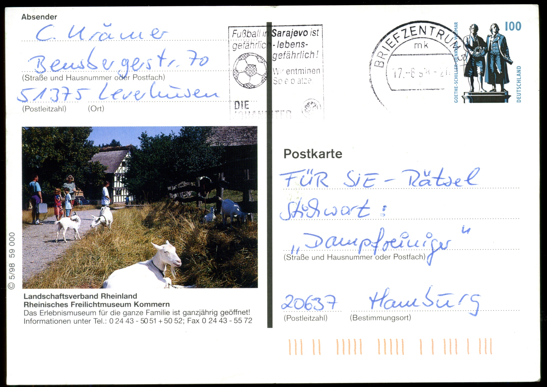 1998: Rheinisches Freilichtmuseum Kommern
